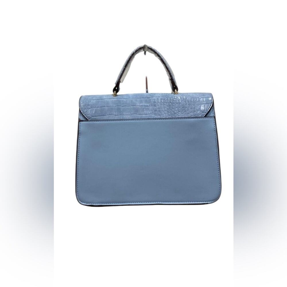IMAN Iman Global Chic Convertible Flap Satchel Baby Blue NWT - Picture 4 of 7
